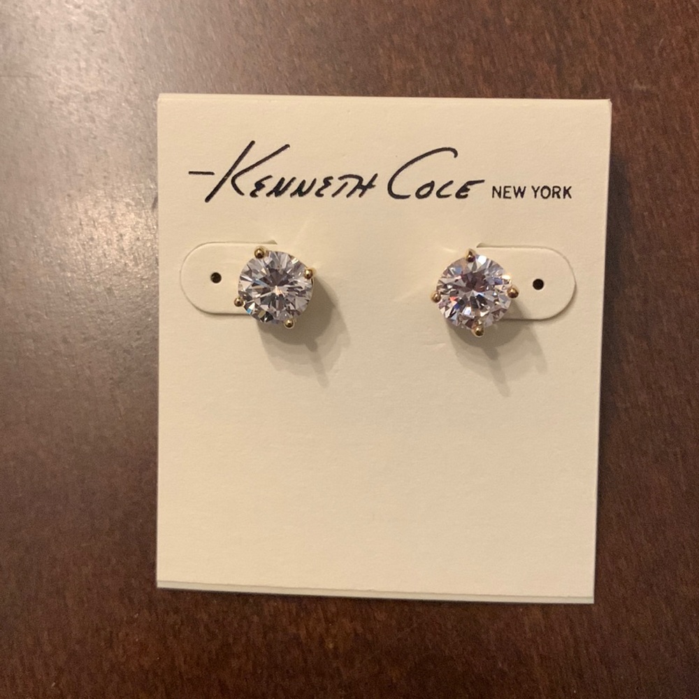 Kenneth Cole crystal cz stud earring